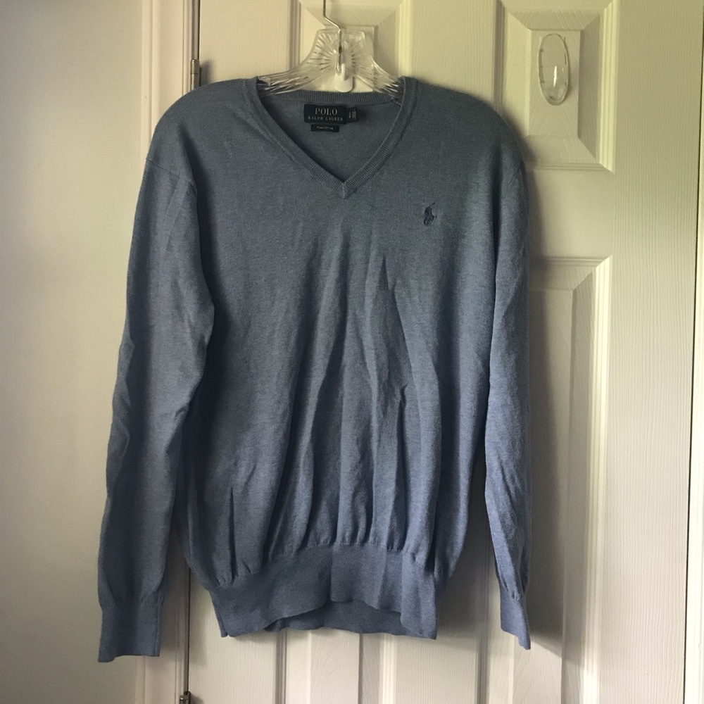 Men’s blue Ralph Lauren polo sweater
